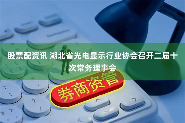 股票配资讯 湖北省光电显示行业协会召开二届十次常务理事会